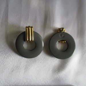 MONET GREY AND GOLD EARRINGS